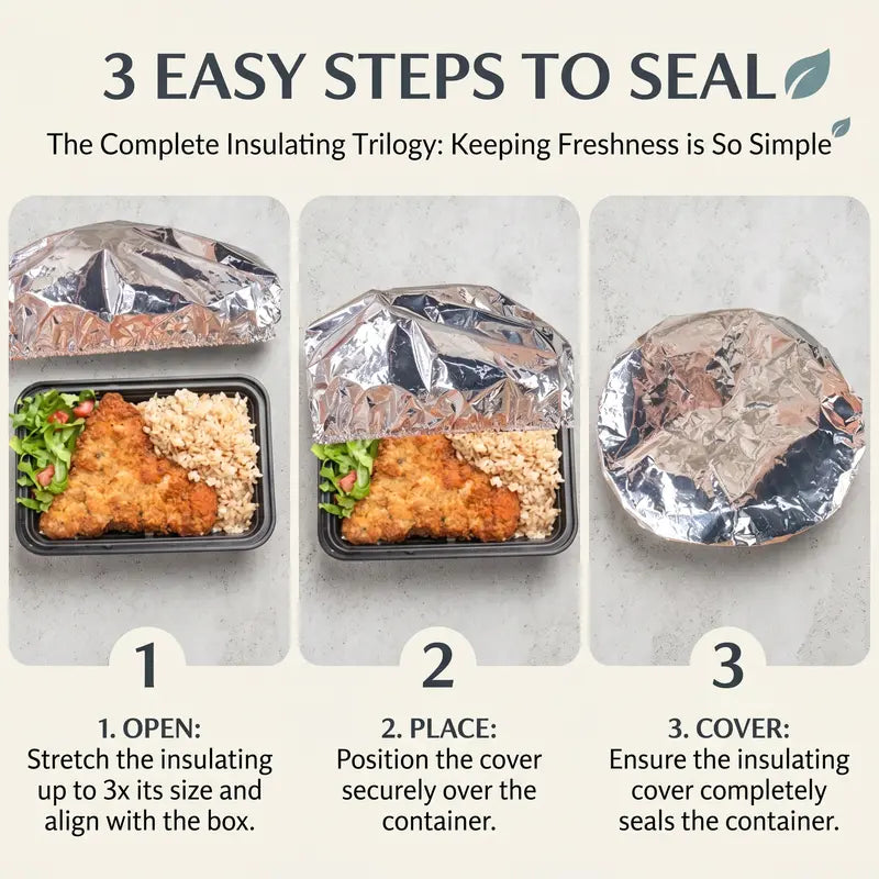 Elastic foil food cover for bowls and plates
