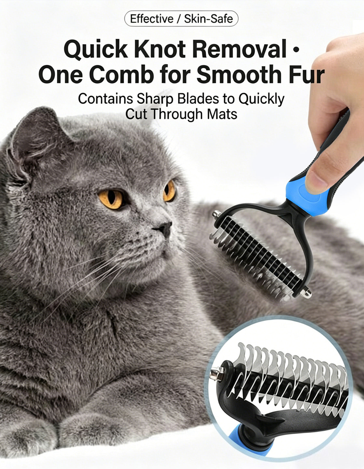 🍄Limited-Time Offer | 🐶🐱Billhol® Double-Sided Pet Grooming Comb – Gentle Detangling & Shedding Tool for Dogs & Cats