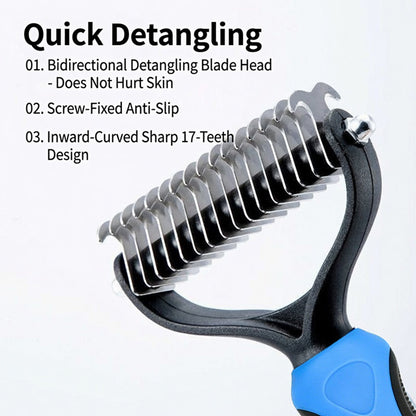 🍄Limited-Time Offer | 🐶🐱Billhol® Double-Sided Pet Grooming Comb – Gentle Detangling & Shedding Tool for Dogs & Cats