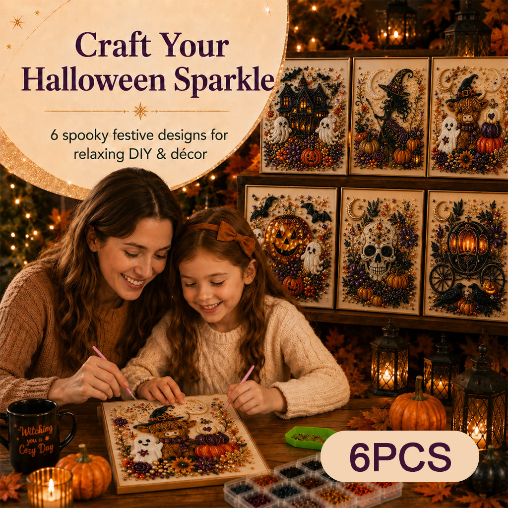 🔥 Last Day: 49% Off – SVOZK®👻✨ Halloween Bead Art DIY Kit – Turn tiny beads into cute yet spooky magic