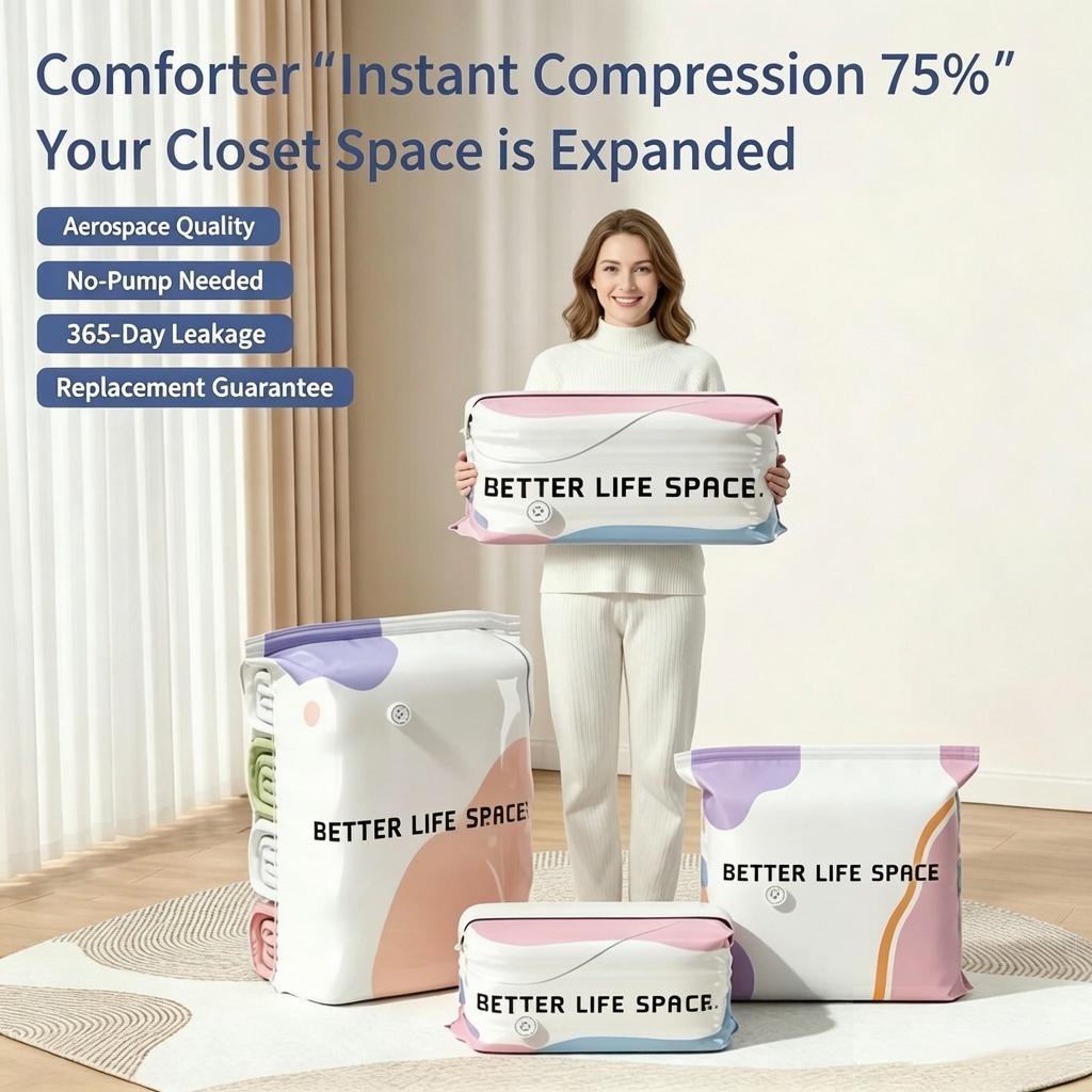 LAST DAY BUY 2 GET 1 FREE!!🏢🏢SVOZK® No-Pump 3D Vacuum Storage Bags Ultimate All-in-One Organizer for Clothes, Toys, Books, Stuffed Animals & Absolutely Everything!