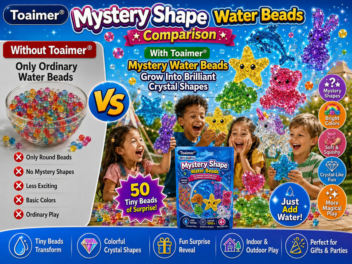 🏆 Toaimer® Magic Mystery Water Beads — Hidden Shapes Reveal a Surprise World