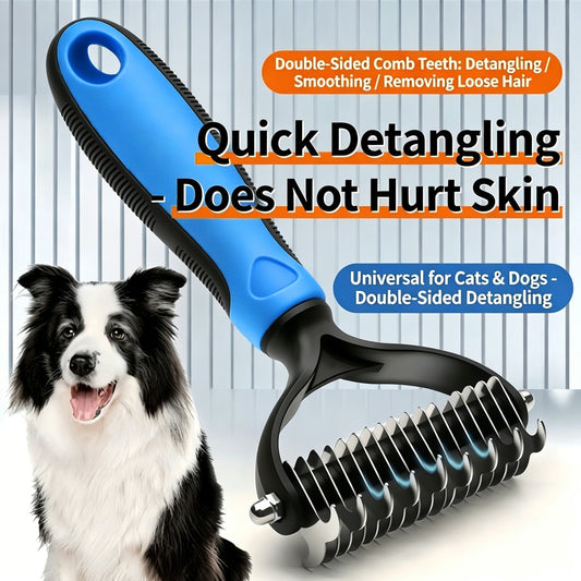 🍄Limited-Time Offer | 🐶🐱Billhol® Double-Sided Pet Grooming Comb – Gentle Detangling & Shedding Tool for Dogs & Cats