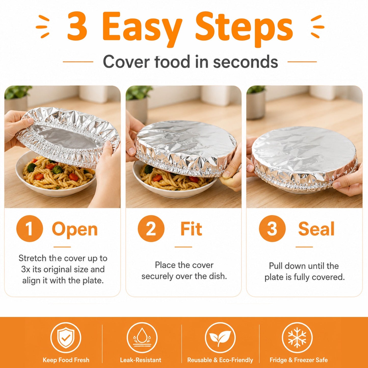 Foil covers for picnic BBQ and party food