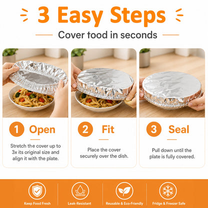 Foil covers for picnic BBQ and party food
