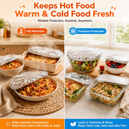 REBYIPO 6 packs 60 pcs reusable foil food covers