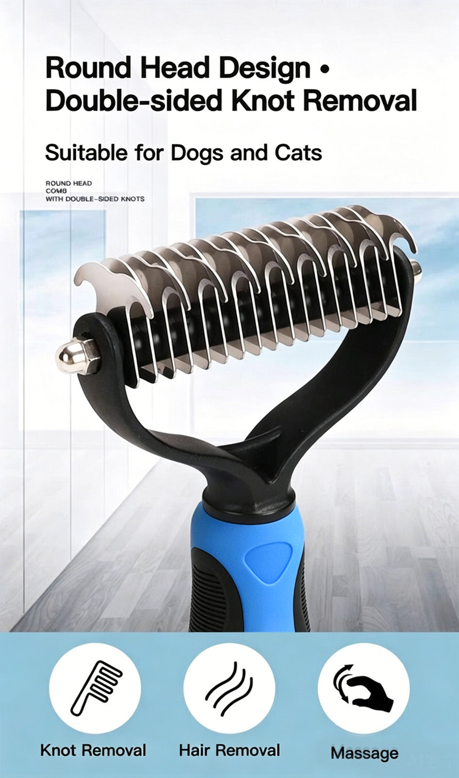 🍄Limited-Time Offer | 🐶🐱Billhol® Double-Sided Pet Grooming Comb – Gentle Detangling & Shedding Tool for Dogs & Cats