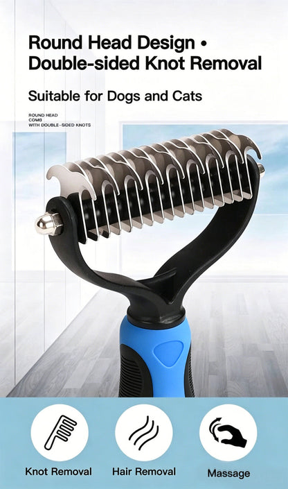 🍄Limited-Time Offer | 🐶🐱Billhol® Double-Sided Pet Grooming Comb – Gentle Detangling & Shedding Tool for Dogs & Cats