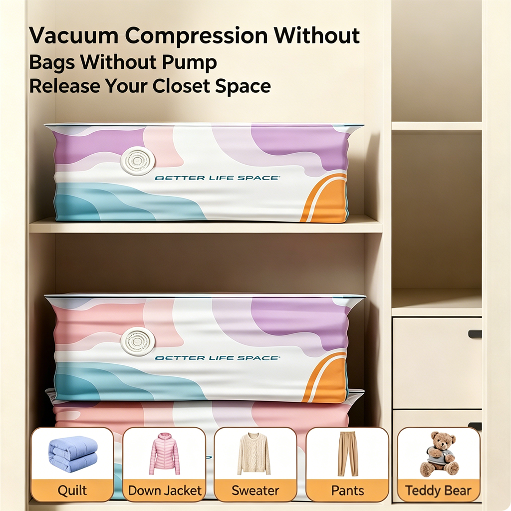 LAST DAY BUY 2 GET 1 FREE!!🏢🏢SVOZK® No-Pump 3D Vacuum Storage Bags Ultimate All-in-One Organizer for Clothes, Toys, Books, Stuffed Animals & Absolutely Everything!