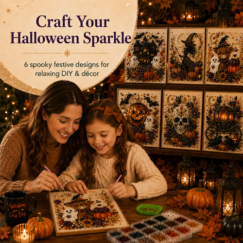 🔥 Last Day: 49% Off – SVOZK®👻✨ Halloween Bead Art DIY Kit – Turn tiny beads into cute yet spooky magic