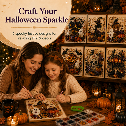 🔥 Last Day: 49% Off – SVOZK®👻✨ Halloween Bead Art DIY Kit – Turn tiny beads into cute yet spooky magic