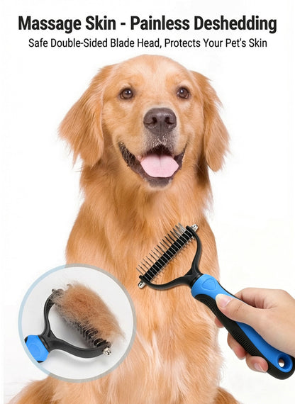 🍄Limited-Time Offer | 🐶🐱Billhol® Double-Sided Pet Grooming Comb – Gentle Detangling & Shedding Tool for Dogs & Cats