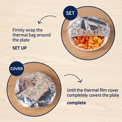 Foil food covers for takeaways and meal prep