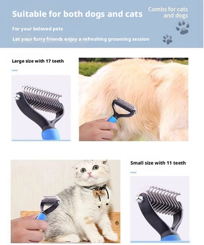 70% OFF | Billhol® Double-Sided Pet Grooming Comb – Gentle Detangling & Shedding Tool for Dogs & Cats