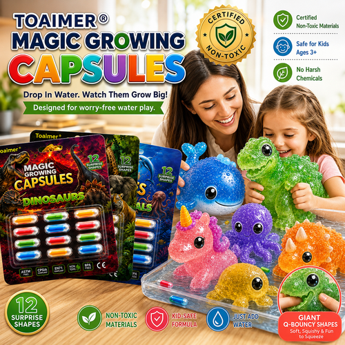 🔥Save 50% Today丨Toaimer® Magic Growing Animal Capsules – Watch Hidden Animals Come to Life in Water 💧