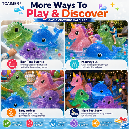 🔥Save 50% Today丨Toaimer® Magic Growing Animal Capsules – Watch Hidden Animals Come to Life in Water 💧