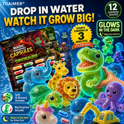 🔥Save 50% Today丨Toaimer® Magic Growing Animal Capsules – Watch Hidden Animals Come to Life in Water 💧