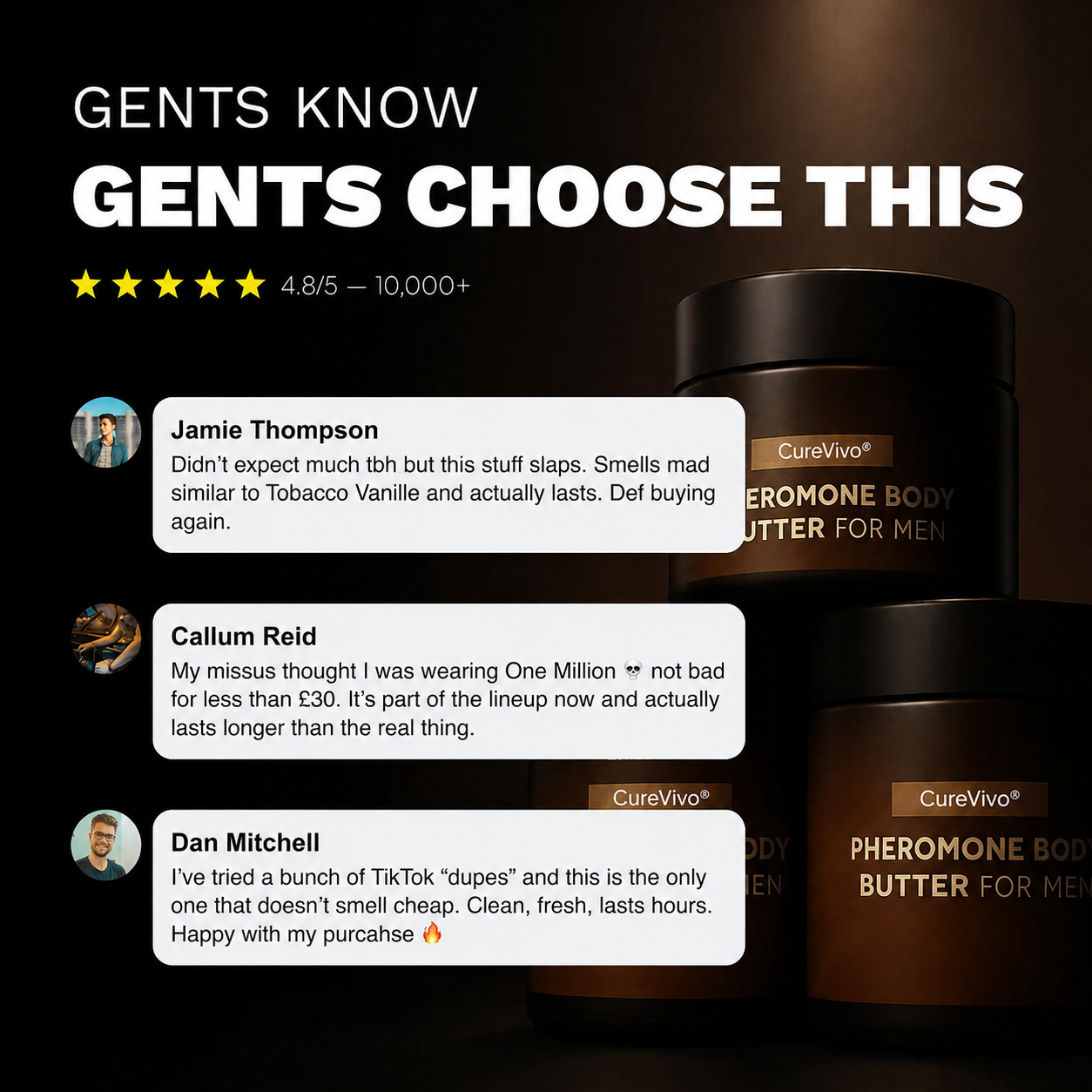 💘 2️⃣Limited-Time Offer: Save Up to 50% 🔥CureVivo®Pheromone Body Butter For Men