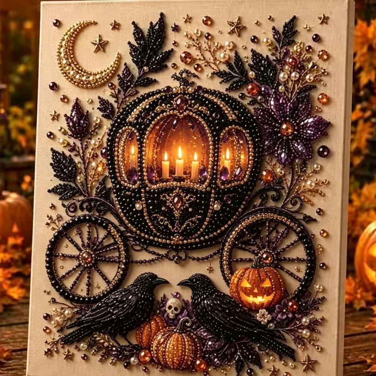 🔥 Last Day: 49% Off – SVOZK®👻✨ Halloween Bead Art DIY Kit – Turn tiny beads into cute yet spooky magic