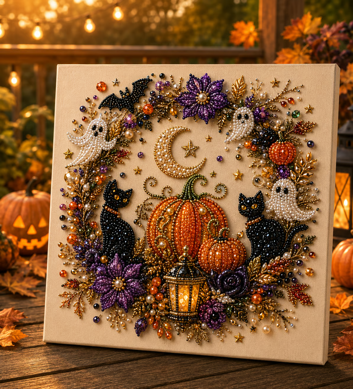 🔥 Last Day: 49% Off – SVOZK®👻✨ Halloween Bead Art DIY Kit – Turn tiny beads into cute yet spooky magic